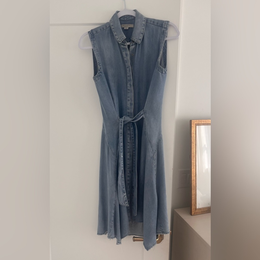 Allsaints denim midi dress